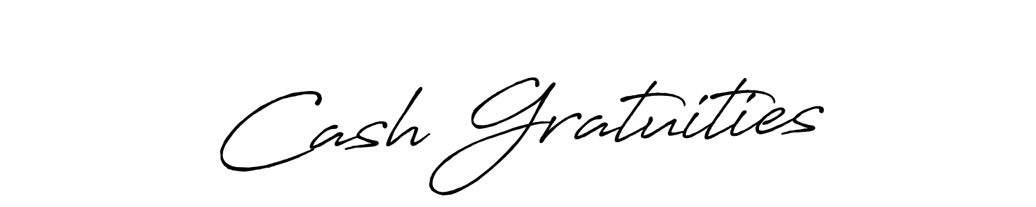Use a signature maker to create a handwritten signature online. With this signature software, you can design (Antro_Vectra_Bolder) your own signature for name Cash Gratuities. Cash Gratuities signature style 7 images and pictures png