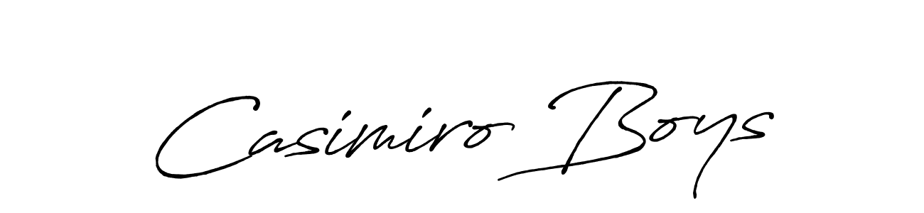 Create a beautiful signature design for name Casimiro Boys. With this signature (Antro_Vectra_Bolder) fonts, you can make a handwritten signature for free. Casimiro Boys signature style 7 images and pictures png