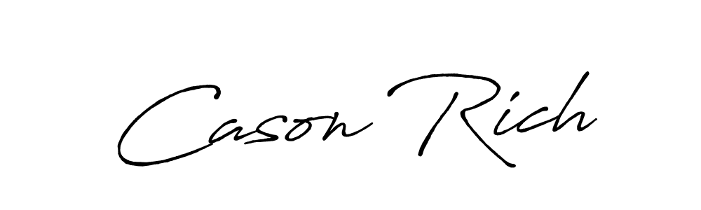 Create a beautiful signature design for name Cason Rich. With this signature (Antro_Vectra_Bolder) fonts, you can make a handwritten signature for free. Cason Rich signature style 7 images and pictures png