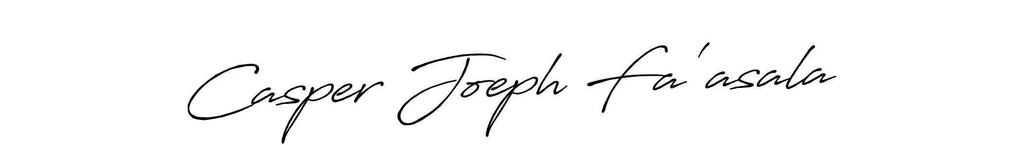 Casper Joeph Fa'asala stylish signature style. Best Handwritten Sign (Antro_Vectra_Bolder) for my name. Handwritten Signature Collection Ideas for my name Casper Joeph Fa'asala. Casper Joeph Fa'asala signature style 7 images and pictures png