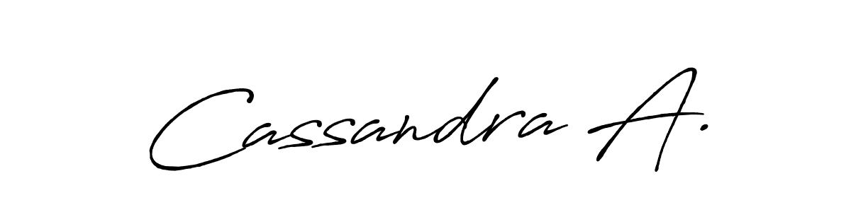 Design your own signature with our free online signature maker. With this signature software, you can create a handwritten (Antro_Vectra_Bolder) signature for name Cassandra A.. Cassandra A. signature style 7 images and pictures png