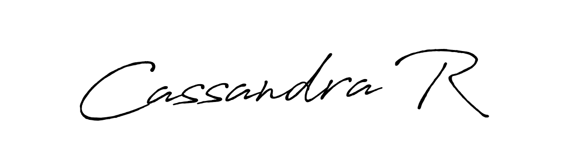 Cassandra R stylish signature style. Best Handwritten Sign (Antro_Vectra_Bolder) for my name. Handwritten Signature Collection Ideas for my name Cassandra R. Cassandra R signature style 7 images and pictures png