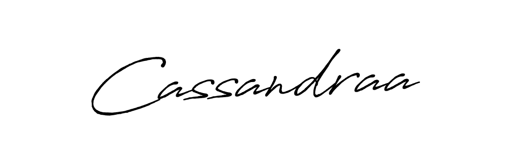 How to make Cassandraa name signature. Use Antro_Vectra_Bolder style for creating short signs online. This is the latest handwritten sign. Cassandraa signature style 7 images and pictures png