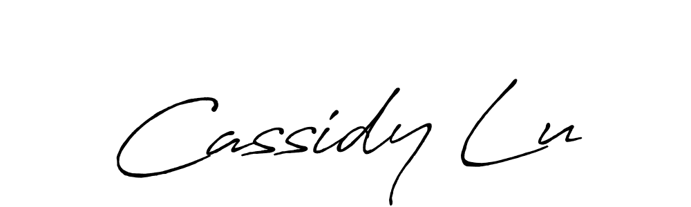 Create a beautiful signature design for name Cassidy Lu. With this signature (Antro_Vectra_Bolder) fonts, you can make a handwritten signature for free. Cassidy Lu signature style 7 images and pictures png