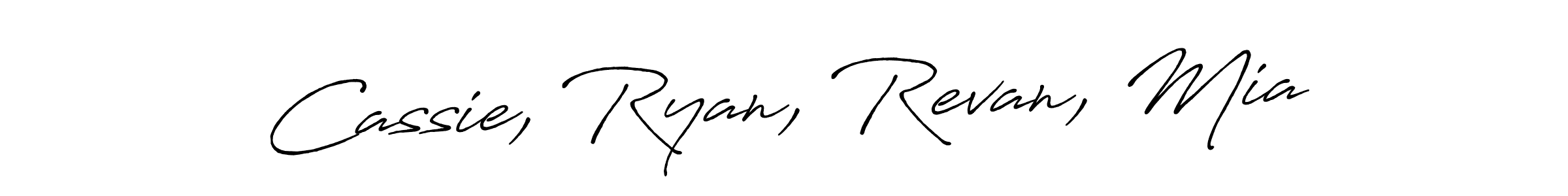 Also You can easily find your signature by using the search form. We will create Cassie, Ryan, Revan, Mia name handwritten signature images for you free of cost using Antro_Vectra_Bolder sign style. Cassie, Ryan, Revan, Mia signature style 7 images and pictures png
