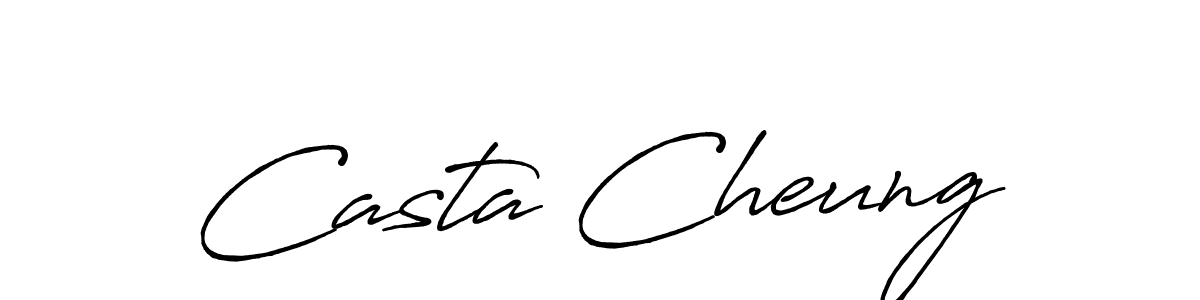 Casta Cheung stylish signature style. Best Handwritten Sign (Antro_Vectra_Bolder) for my name. Handwritten Signature Collection Ideas for my name Casta Cheung. Casta Cheung signature style 7 images and pictures png