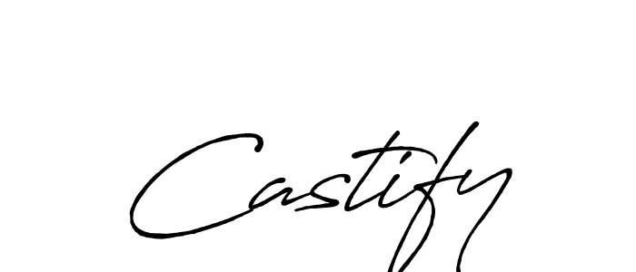 Design your own signature with our free online signature maker. With this signature software, you can create a handwritten (Antro_Vectra_Bolder) signature for name Castify. Castify signature style 7 images and pictures png