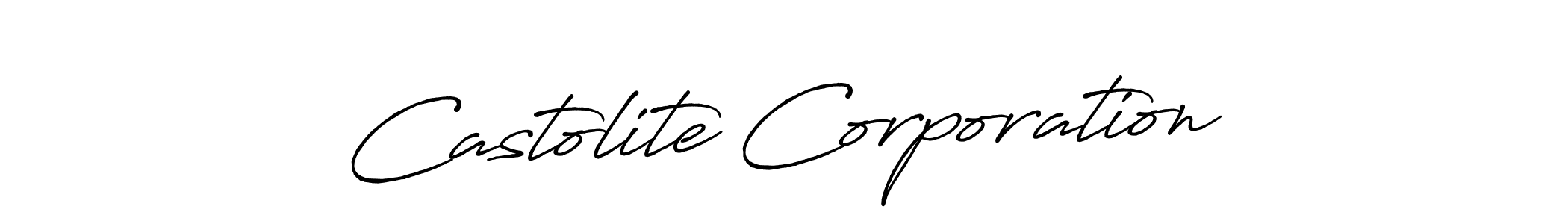 Castolite Corporation stylish signature style. Best Handwritten Sign (Antro_Vectra_Bolder) for my name. Handwritten Signature Collection Ideas for my name Castolite Corporation. Castolite Corporation signature style 7 images and pictures png