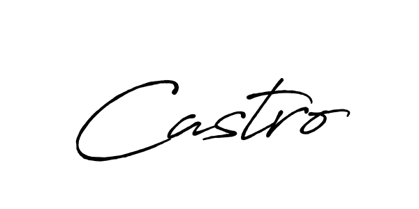 How to make Castro name signature. Use Antro_Vectra_Bolder style for creating short signs online. This is the latest handwritten sign. Castro signature style 7 images and pictures png