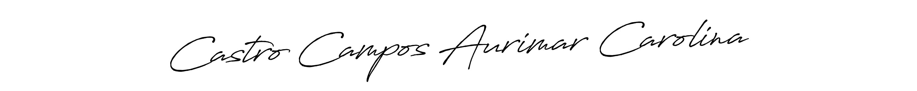 Also You can easily find your signature by using the search form. We will create Castro Campos Aurimar Carolina name handwritten signature images for you free of cost using Antro_Vectra_Bolder sign style. Castro Campos Aurimar Carolina signature style 7 images and pictures png