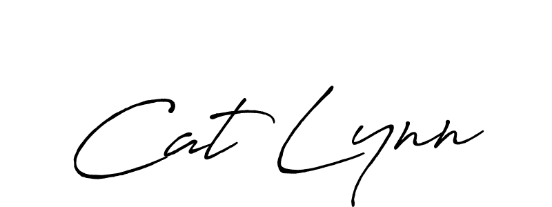 Cat Lynn stylish signature style. Best Handwritten Sign (Antro_Vectra_Bolder) for my name. Handwritten Signature Collection Ideas for my name Cat Lynn. Cat Lynn signature style 7 images and pictures png