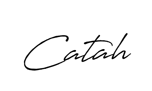 How to make Catah signature? Antro_Vectra_Bolder is a professional autograph style. Create handwritten signature for Catah name. Catah signature style 7 images and pictures png