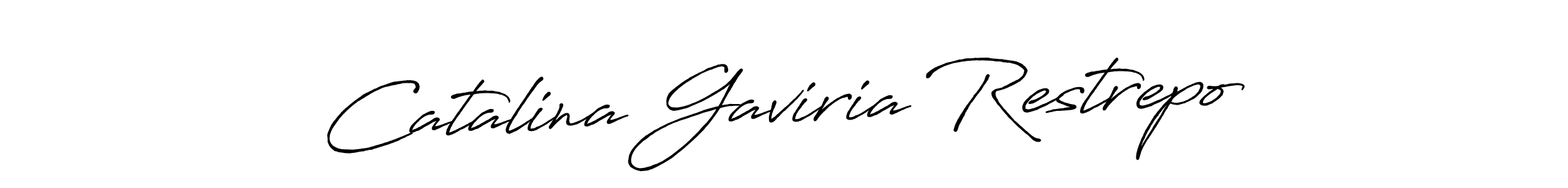 Create a beautiful signature design for name Catalina Gaviria Restrepo. With this signature (Antro_Vectra_Bolder) fonts, you can make a handwritten signature for free. Catalina Gaviria Restrepo signature style 7 images and pictures png