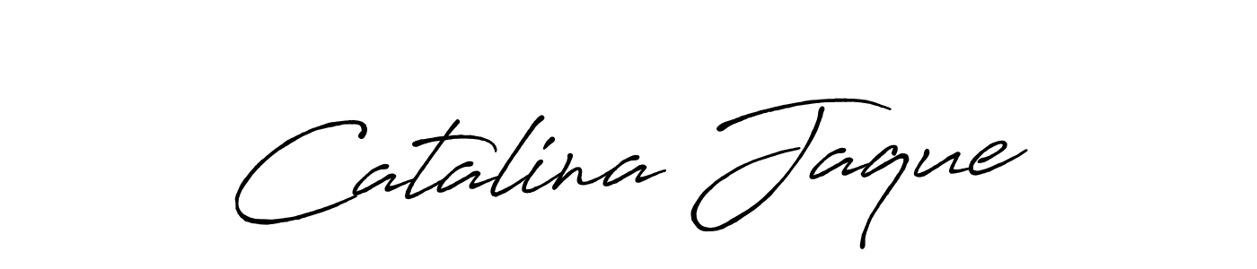 How to make Catalina Jaque name signature. Use Antro_Vectra_Bolder style for creating short signs online. This is the latest handwritten sign. Catalina Jaque signature style 7 images and pictures png