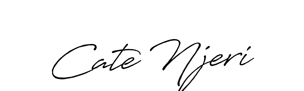 How to make Cate Njeri name signature. Use Antro_Vectra_Bolder style for creating short signs online. This is the latest handwritten sign. Cate Njeri signature style 7 images and pictures png
