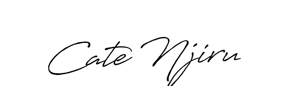 How to make Cate Njiru name signature. Use Antro_Vectra_Bolder style for creating short signs online. This is the latest handwritten sign. Cate Njiru signature style 7 images and pictures png