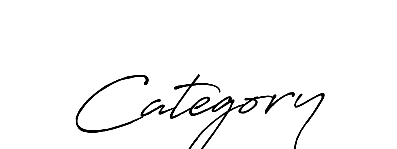 Use a signature maker to create a handwritten signature online. With this signature software, you can design (Antro_Vectra_Bolder) your own signature for name Category. Category signature style 7 images and pictures png