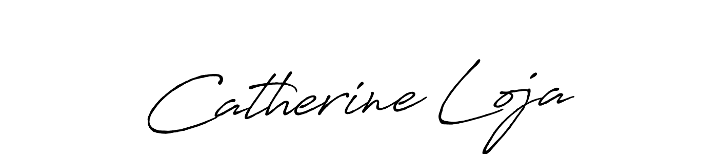 How to make Catherine Loja name signature. Use Antro_Vectra_Bolder style for creating short signs online. This is the latest handwritten sign. Catherine Loja signature style 7 images and pictures png