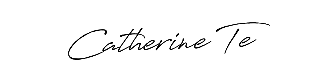 Make a beautiful signature design for name Catherine Te. With this signature (Antro_Vectra_Bolder) style, you can create a handwritten signature for free. Catherine Te signature style 7 images and pictures png
