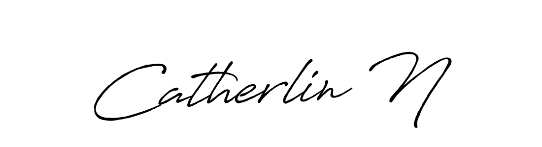 The best way (Antro_Vectra_Bolder) to make a short signature is to pick only two or three words in your name. The name Catherlin N include a total of six letters. For converting this name. Catherlin N signature style 7 images and pictures png