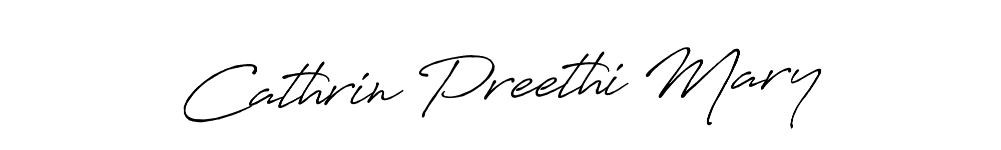 Create a beautiful signature design for name Cathrin Preethi Mary. With this signature (Antro_Vectra_Bolder) fonts, you can make a handwritten signature for free. Cathrin Preethi Mary signature style 7 images and pictures png