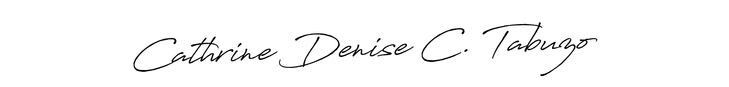 The best way (Antro_Vectra_Bolder) to make a short signature is to pick only two or three words in your name. The name Cathrine Denise C. Tabuzo include a total of six letters. For converting this name. Cathrine Denise C. Tabuzo signature style 7 images and pictures png