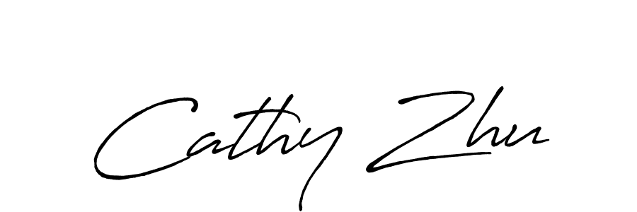 Make a beautiful signature design for name Cathy Zhu. With this signature (Antro_Vectra_Bolder) style, you can create a handwritten signature for free. Cathy Zhu signature style 7 images and pictures png