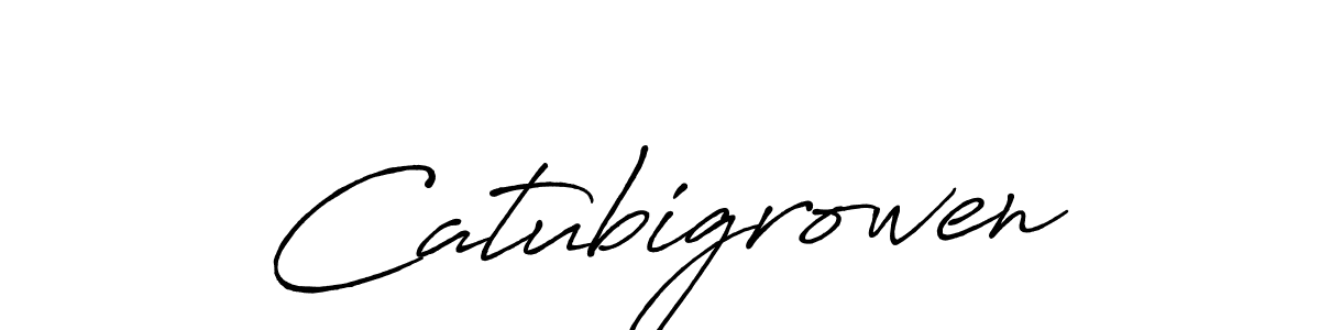 How to make Catubigrowen signature? Antro_Vectra_Bolder is a professional autograph style. Create handwritten signature for Catubigrowen name. Catubigrowen signature style 7 images and pictures png
