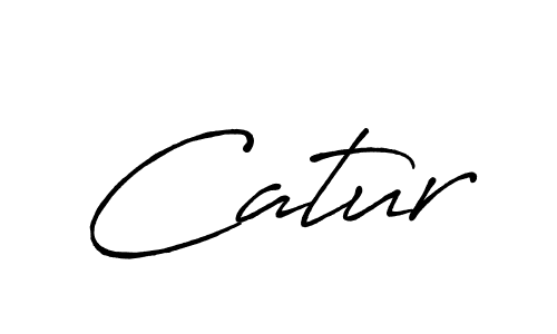 Catur stylish signature style. Best Handwritten Sign (Antro_Vectra_Bolder) for my name. Handwritten Signature Collection Ideas for my name Catur. Catur signature style 7 images and pictures png