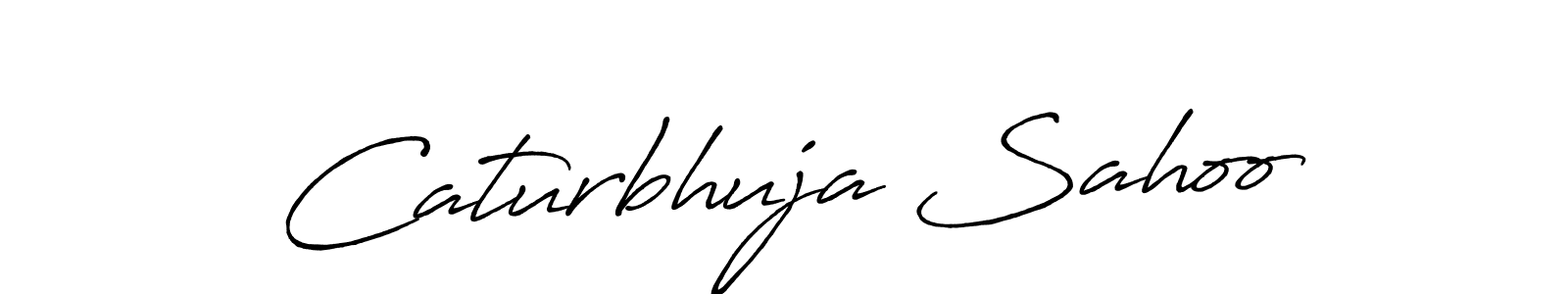 Antro_Vectra_Bolder is a professional signature style that is perfect for those who want to add a touch of class to their signature. It is also a great choice for those who want to make their signature more unique. Get Caturbhuja Sahoo name to fancy signature for free. Caturbhuja Sahoo signature style 7 images and pictures png