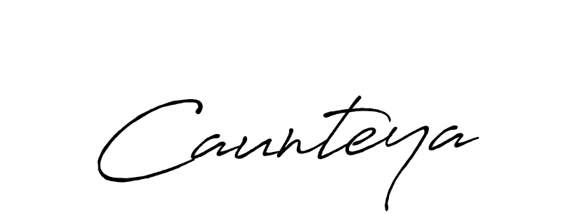 Also You can easily find your signature by using the search form. We will create Caunteya name handwritten signature images for you free of cost using Antro_Vectra_Bolder sign style. Caunteya signature style 7 images and pictures png