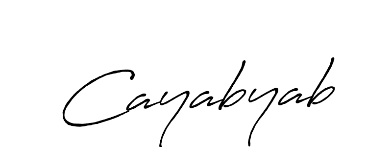 Make a beautiful signature design for name Cayabyab. With this signature (Antro_Vectra_Bolder) style, you can create a handwritten signature for free. Cayabyab signature style 7 images and pictures png