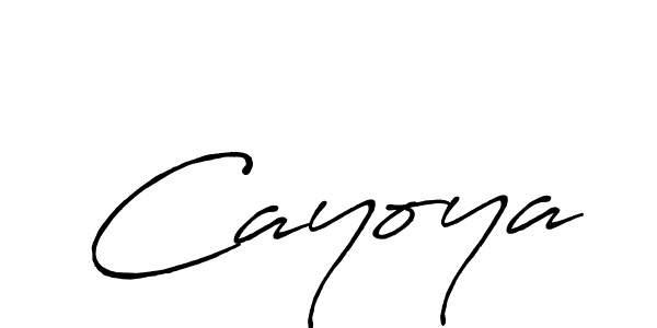 Make a beautiful signature design for name Cayoya. With this signature (Antro_Vectra_Bolder) style, you can create a handwritten signature for free. Cayoya signature style 7 images and pictures png