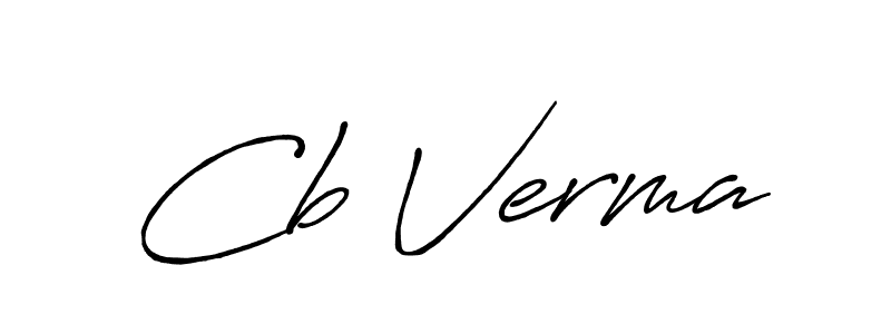 Make a beautiful signature design for name Cb Verma. With this signature (Antro_Vectra_Bolder) style, you can create a handwritten signature for free. Cb Verma signature style 7 images and pictures png
