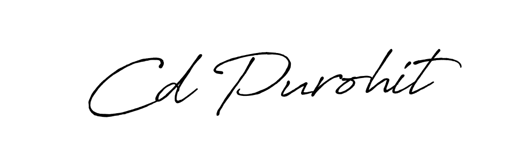 Also we have Cd Purohit name is the best signature style. Create professional handwritten signature collection using Antro_Vectra_Bolder autograph style. Cd Purohit signature style 7 images and pictures png