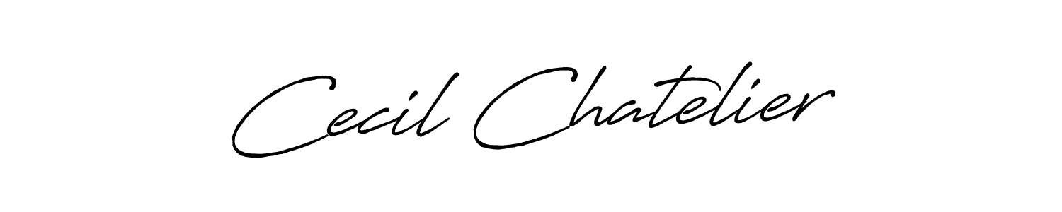 Make a beautiful signature design for name Cecil Chatelier. With this signature (Antro_Vectra_Bolder) style, you can create a handwritten signature for free. Cecil Chatelier signature style 7 images and pictures png