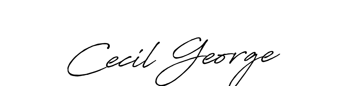 Cecil George stylish signature style. Best Handwritten Sign (Antro_Vectra_Bolder) for my name. Handwritten Signature Collection Ideas for my name Cecil George. Cecil George signature style 7 images and pictures png