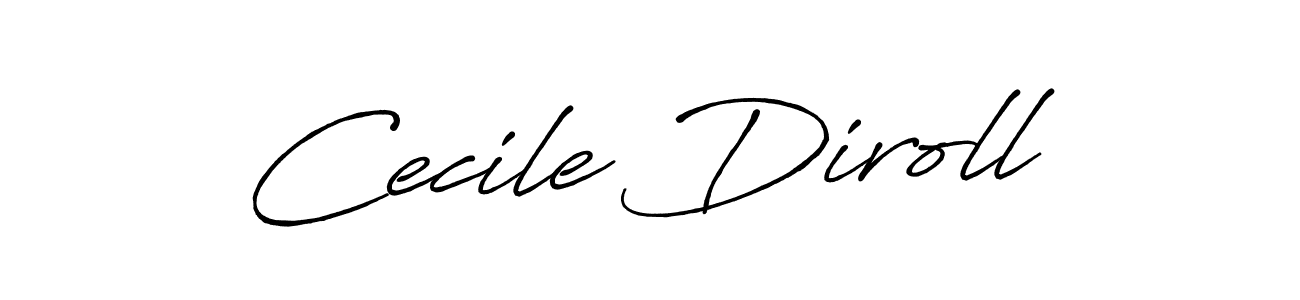 How to make Cecile Diroll name signature. Use Antro_Vectra_Bolder style for creating short signs online. This is the latest handwritten sign. Cecile Diroll signature style 7 images and pictures png