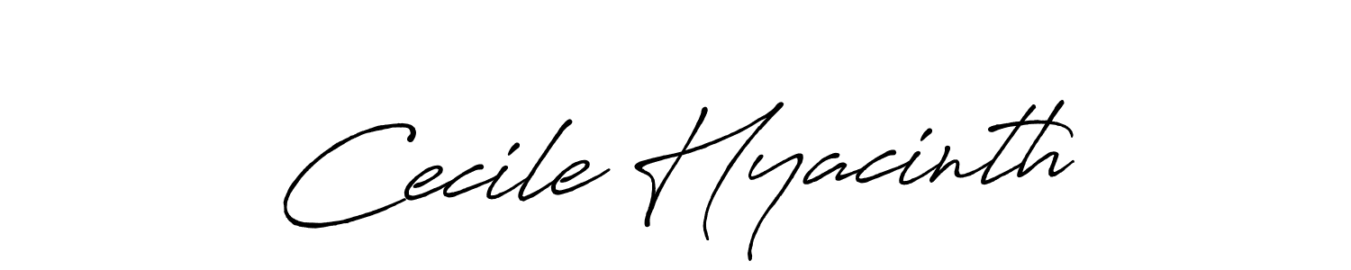 How to make Cecile Hyacinth signature? Antro_Vectra_Bolder is a professional autograph style. Create handwritten signature for Cecile Hyacinth name. Cecile Hyacinth signature style 7 images and pictures png