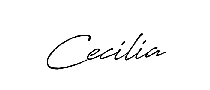 Design your own signature with our free online signature maker. With this signature software, you can create a handwritten (Antro_Vectra_Bolder) signature for name Cecilia. Cecilia signature style 7 images and pictures png