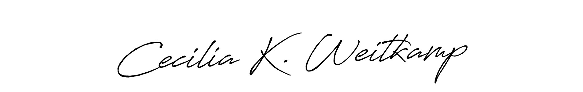 How to make Cecilia K. Weitkamp signature? Antro_Vectra_Bolder is a professional autograph style. Create handwritten signature for Cecilia K. Weitkamp name. Cecilia K. Weitkamp signature style 7 images and pictures png