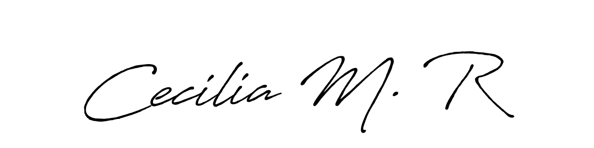 Make a beautiful signature design for name Cecilia M. R. With this signature (Antro_Vectra_Bolder) style, you can create a handwritten signature for free. Cecilia M. R signature style 7 images and pictures png