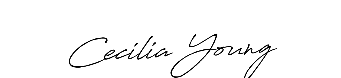 How to make Cecilia Young name signature. Use Antro_Vectra_Bolder style for creating short signs online. This is the latest handwritten sign. Cecilia Young signature style 7 images and pictures png