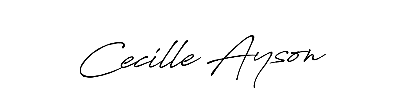 Make a beautiful signature design for name Cecille Ayson. With this signature (Antro_Vectra_Bolder) style, you can create a handwritten signature for free. Cecille Ayson signature style 7 images and pictures png