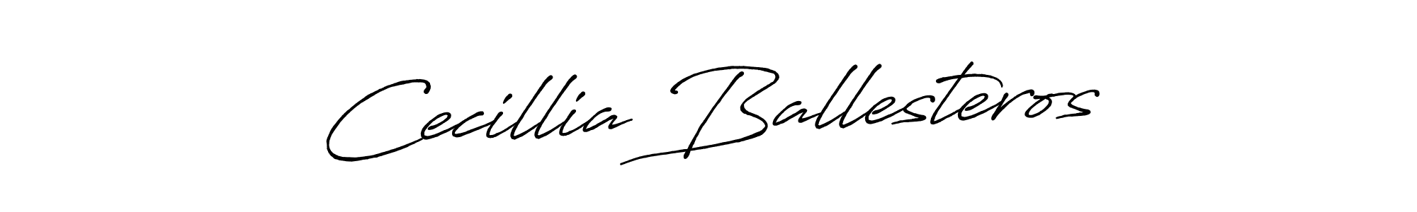 How to make Cecillia Ballesteros name signature. Use Antro_Vectra_Bolder style for creating short signs online. This is the latest handwritten sign. Cecillia Ballesteros signature style 7 images and pictures png