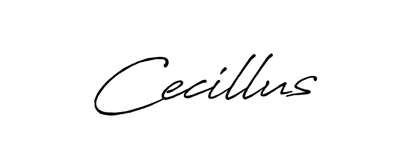 How to make Cecillus signature? Antro_Vectra_Bolder is a professional autograph style. Create handwritten signature for Cecillus name. Cecillus signature style 7 images and pictures png