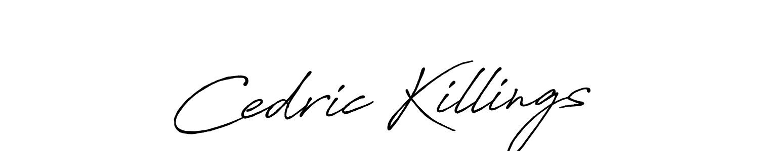 Cedric Killings stylish signature style. Best Handwritten Sign (Antro_Vectra_Bolder) for my name. Handwritten Signature Collection Ideas for my name Cedric Killings. Cedric Killings signature style 7 images and pictures png