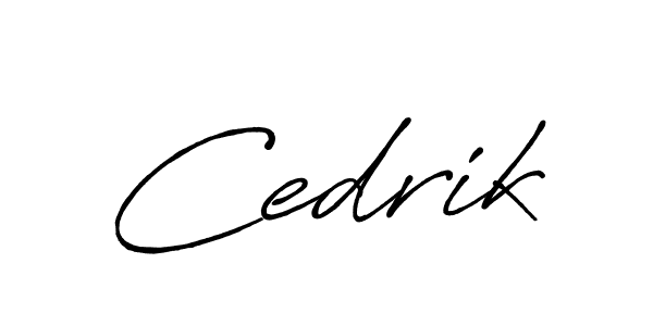 Make a beautiful signature design for name Cedrik. With this signature (Antro_Vectra_Bolder) style, you can create a handwritten signature for free. Cedrik signature style 7 images and pictures png