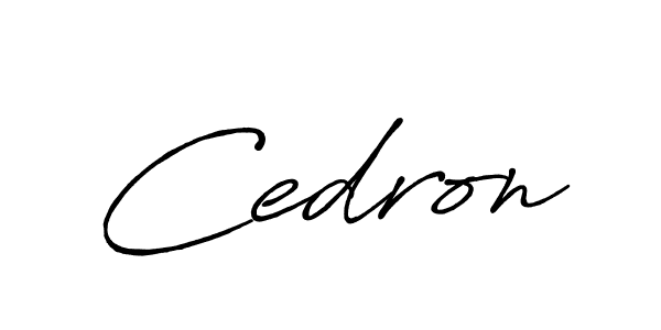 Make a beautiful signature design for name Cedron. With this signature (Antro_Vectra_Bolder) style, you can create a handwritten signature for free. Cedron signature style 7 images and pictures png