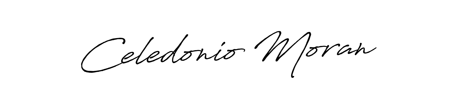 The best way (Antro_Vectra_Bolder) to make a short signature is to pick only two or three words in your name. The name Celedonio Moran include a total of six letters. For converting this name. Celedonio Moran signature style 7 images and pictures png